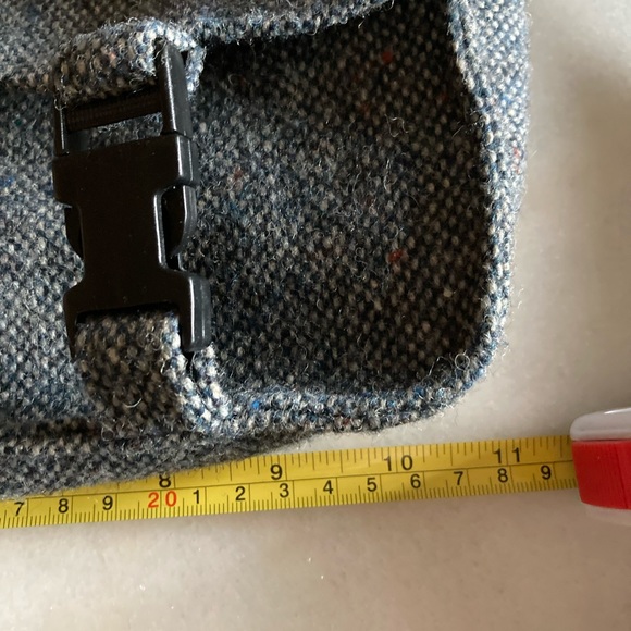 New! Jonathan Richard Ireland neutral grey & black tweed messenger bag - Picture 10 of 13